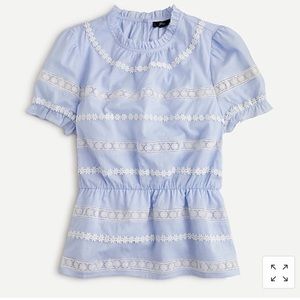 J. Crew Daisy-chain peplum top Item AJ383
